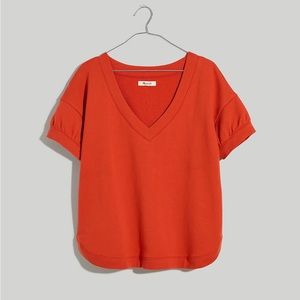 Madewell (Re)sourced French terry v-neck sweatshirt tee